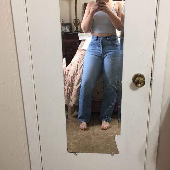 True Grit American Jeans • 28x28 Button Fly Mom Jean Bootcut Light Wash - Picture 13 of 13